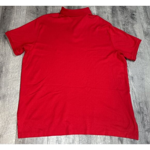 Vintage Polo Ralph Lauren‎ Shirt Mens 2XL Red Soft Knit Custom Fit Golf Preppy - Picture 8 of 8